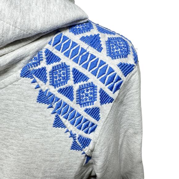 Anthropologie Lilka Embroidered Full Zip Jacket Women Small Peplum - Picture 5 of 11